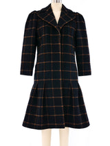 Galanos Windowpane Wool Coat Outerwear arcadeshops.com