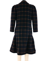 Galanos Windowpane Wool Coat Outerwear arcadeshops.com