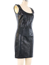 Christian Dior Leather Mini Dress Dress arcadeshops.com