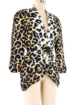 Thierry Mugler Leopard Printed Silk Jacket Jacket arcadeshops.com
