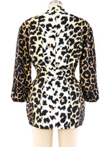 Thierry Mugler Leopard Printed Silk Jacket Jacket arcadeshops.com