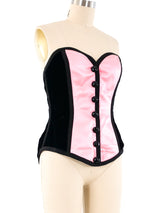 1988 Yves Saint Laurent Velvet Bustier Top Top arcadeshops.com
