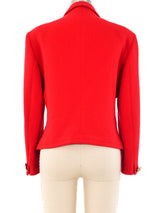 Gianni Versace Red Cropped Jacket Jacket arcadeshops.com