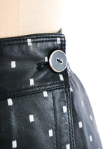 Gianni Versace Printed Leather Wrap Skirt Bottom arcadeshops.com