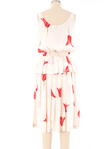 Valentino Tulip Printed Silk Skirt Ensemble Suit arcadeshops.com
