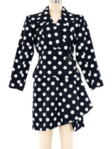1990 Yves Saint Laurent Polka Dot Skirt Suit Suit arcadeshops.com