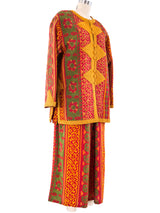 Oscar de la Renta Printed Silk Ensemble Suit arcadeshops.com