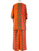 Oscar de la Renta Printed Silk Ensemble Suit arcadeshops.com