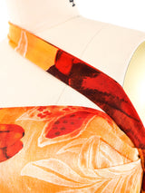 Valentino Floral Chiffon Wrap Gown Dress arcadeshops.com