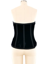 1988 Yves Saint Laurent Velvet Bustier Top Top arcadeshops.com