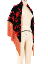 Fringe Trimmed Shawl Outerwear arcadeshops.com