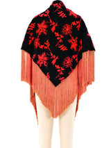 Fringe Trimmed Shawl Outerwear arcadeshops.com