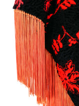 Fringe Trimmed Shawl Outerwear arcadeshops.com