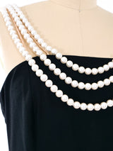 Victor Costa Pearl Necklace Accented Gown Dress arcadeshops.com