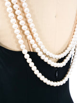 Victor Costa Pearl Necklace Accented Gown Dress arcadeshops.com