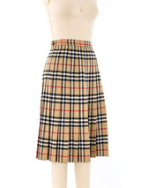 Burberry Pleated Plaid Skirt Bottom arcadeshops.com