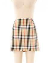 Burberry Plaid Printed Mini Skirt Bottom arcadeshops.com