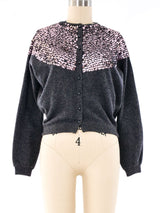 1950’s Sequin Accented Cashmere Cardigan Top arcadeshops.com