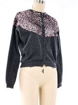 1950’s Sequin Accented Cashmere Cardigan Top arcadeshops.com