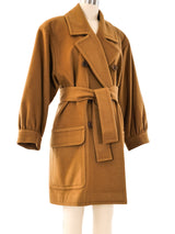 Yves Saint Laurent Belted Wool Coat Outerwear arcadeshops.com
