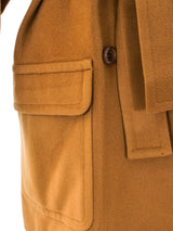 Yves Saint Laurent Belted Wool Coat Outerwear arcadeshops.com