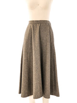 Yves Saint Laurent Tweed Midi Skirt Bottom arcadeshops.com