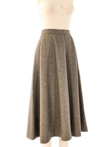Yves Saint Laurent Tweed Midi Skirt Bottom arcadeshops.com