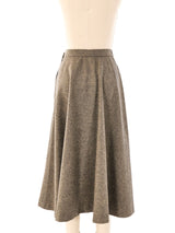 Yves Saint Laurent Tweed Midi Skirt Bottom arcadeshops.com