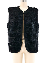 Rope Trimmed Fur Vest Jacket arcadeshops.com
