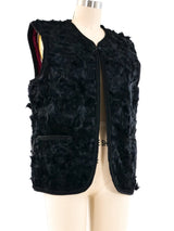 Rope Trimmed Fur Vest Jacket arcadeshops.com