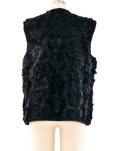 Rope Trimmed Fur Vest Jacket arcadeshops.com