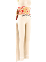 Metallic Floral Kimono Obi Belt Accessory arcadeshops.com