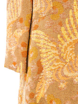 Gold Lurex Bird Tapestry Swing Coat Outerwear arcadeshops.com