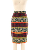 Tribal Pattern Midi Skirt Bottom arcadeshops.com
