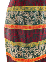 Tribal Pattern Midi Skirt Bottom arcadeshops.com