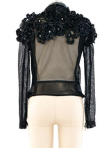 Comme Des Garcons Noir Mesh Biker Jacket Jacket arcadeshops.com