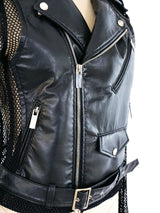 Comme Des Garcons Noir Mesh Biker Jacket Jacket arcadeshops.com