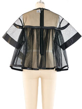 Noir Tulle Ruffle Babydoll Top Top arcadeshops.com