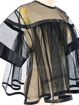 Noir Tulle Ruffle Babydoll Top Top arcadeshops.com