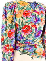 Ungaro Floral Printed Ruched Top Top arcadeshops.com