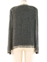 Silver Honeycomb Beaded Cardigan Jacket arcadeshops.com