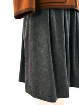 Yves Saint Laurent Russian Collection Wool Skirt Ensemble Suit arcadeshops.com