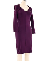 Gucci Plum Knit Bodycon Dress Dress arcadeshops.com