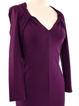 Gucci Plum Knit Bodycon Dress Dress arcadeshops.com