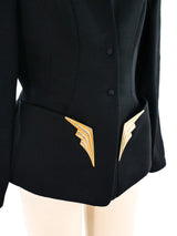 Thierry Mugler Hardware Accented Architectural Jacket Jacket arcadeshops.com