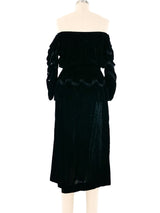 Christian Dior Velvet Skirt Ensemble Suit arcadeshops.com