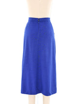 Hermes Blue Pleated Midi Skirt Bottom arcadeshops.com