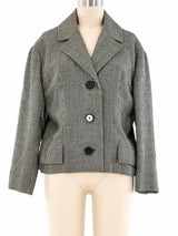 1960’s Christian Dior Cropped Houndstooth Jacket Jacket arcadeshops.com