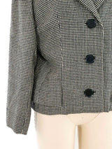 1960’s Christian Dior Cropped Houndstooth Jacket Jacket arcadeshops.com
