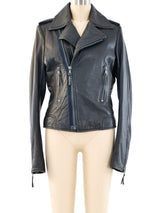 Balenciaga Leather Moto Jacket Jacket arcadeshops.com